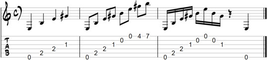 Tabs with sheet music